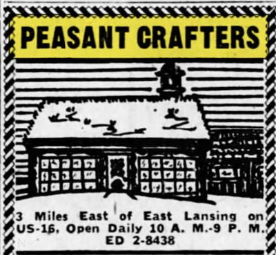 Peasant Crafters - May 1961 Ad